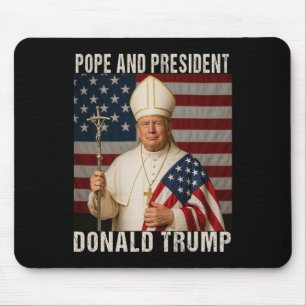 Funny Pope Trump And President Donald Trump  Mouse Mat