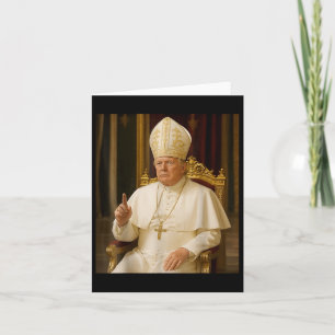 Funny Pope Trump Tee  Card
