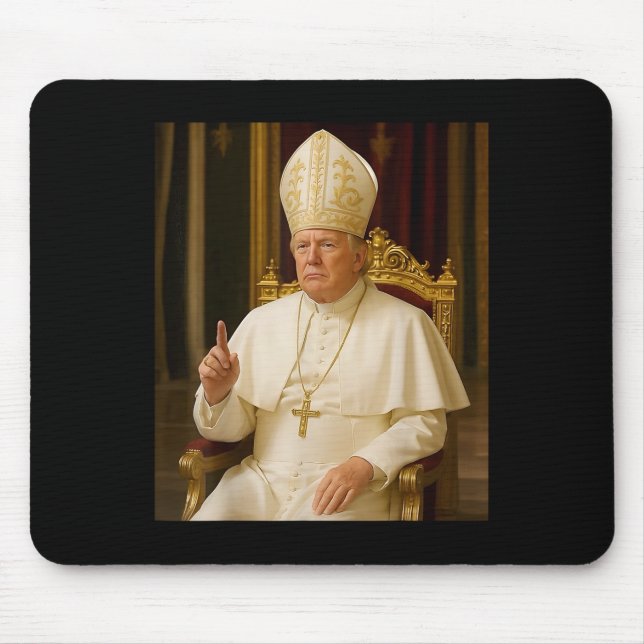 Funny Pope Trump Tee Meme Funny  Mouse Mat (Front)