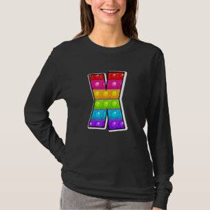Funny Poppin Kids Pop It X Cutest Capital Letter X T-Shirt