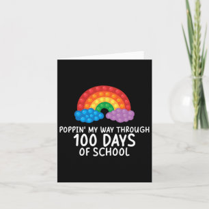 Funny Poppin My Way Through 100 Days Of School 2 Card