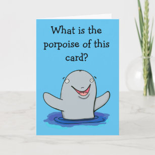 This Card is Multi-Porpoise Colour Rainbow Pun Motivational Postcard