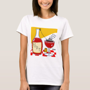 Funny Port Wine and Cruise Ship Cartoon Tee