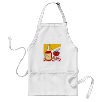 Funny Port Wine Lovers Clever Witty Cartoon Standard Apron