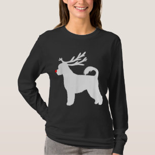 Funny Portuguese Water Dog Christmas Reindeer Antl T-Shirt