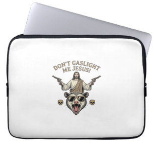 Funny Possum Jesus Vintage Engraving Shirt Design_ Laptop Sleeve