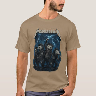 Funny Possum Opossum Rock Design for Music Lovers T-Shirt