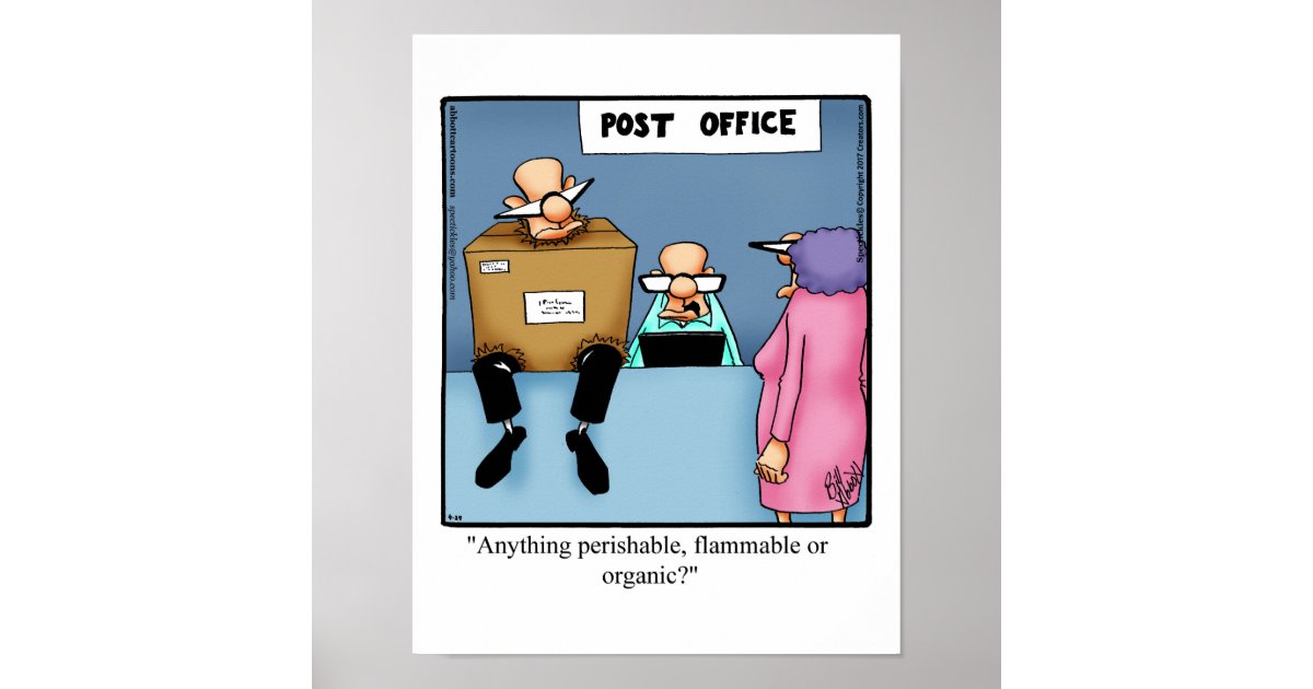 Funny Post Office Mail Humour Poster | Zazzle