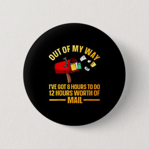 Funny Postal Worker Art For Men Women Mail Man Mai 6 Cm Round Badge