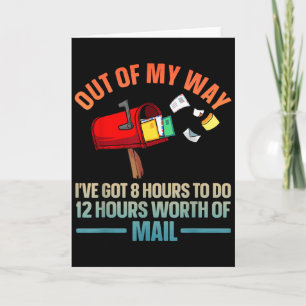 Funny Postal Worker Art For Men Women Mail Man Mai Card