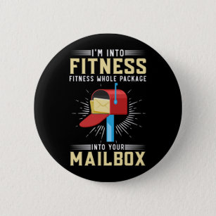 Funny Postal Worker Fitness Postman 6 Cm Round Badge