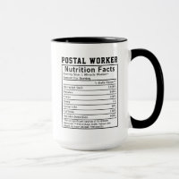 Funny Postal Worker Nutrition Facts Staff Gift