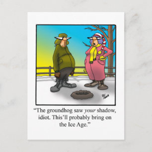 Funny Postcard Groundhog Day