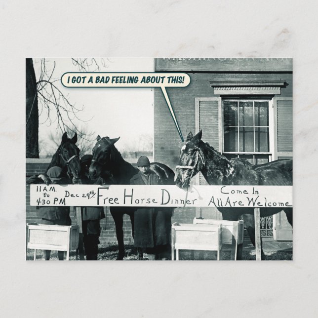 Funny Postcard - Horse Dinner (Front)