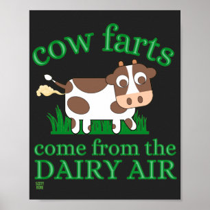 funny poster "COW FARTS..."