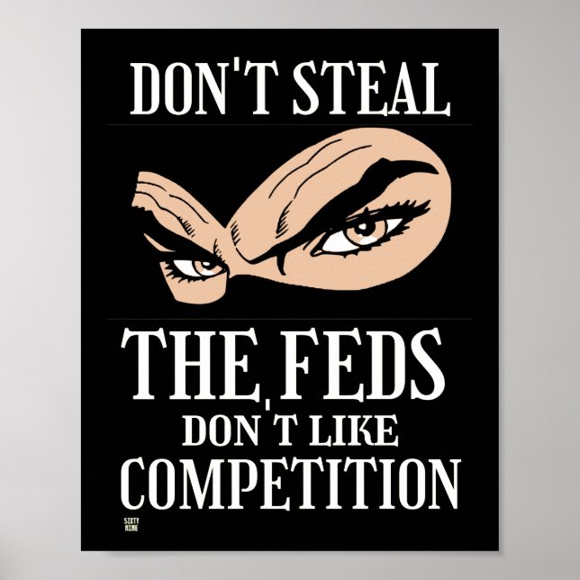 funny poster "DON'T STEAL...4"  (Front)