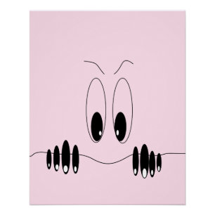 Funny Poster Playful Curiosity Eyes - Custom Text