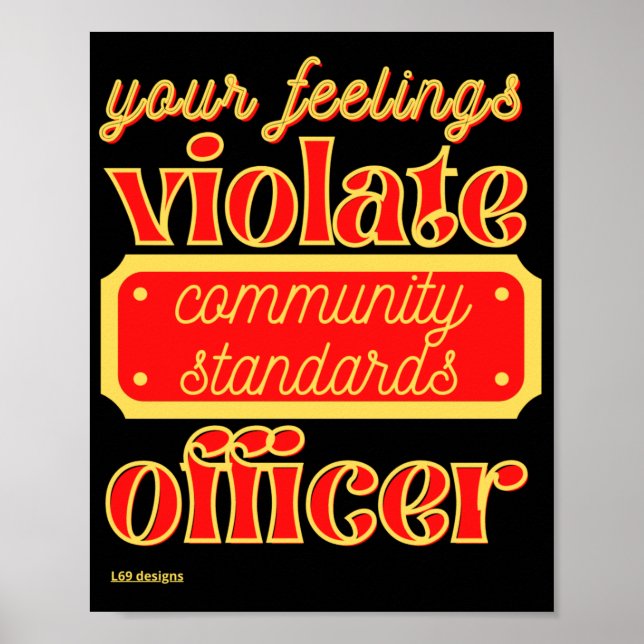 funny  poster  "YOUR FEELINGS..." (Front)