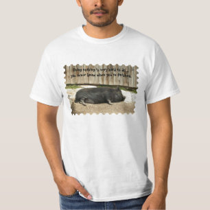 Funny Pot Bellied Pig Mens T-Shirt