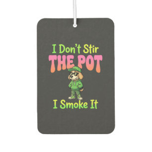 Funny Pot Smoking Dog Stoner Car Air Freshener