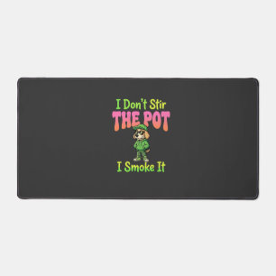 Funny Pot Smoking Dog Stoner Desk Mat