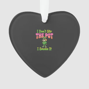 Funny Pot Smoking Dog Stoner Ornament
