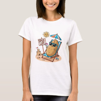 Funny Potato Beach Life Design - Spud Life Humour  T-Shirt