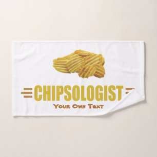 Funny Potato Chip Lovers Hand Towel