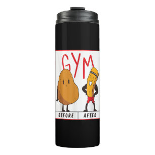 Funny Potato Gym Before After Workout Gift Fitness Thermal Tumbler