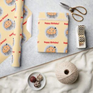 Funny Potato Happy Birthday Face Wrapping Paper