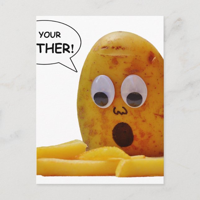 Funny  Potato Mother Postcard (Front)