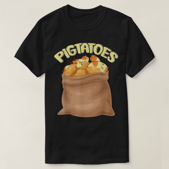 Funny Potatoe Guinea Pig  T-Shirt (Design Front)