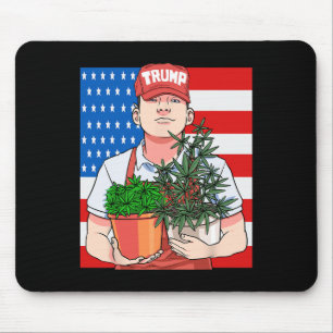 Funny Pothead Stoner Vote For President Trump Mouse Mat