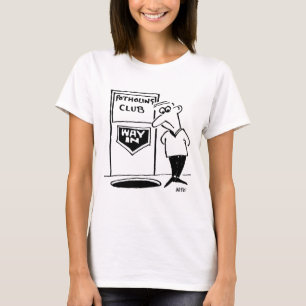 Funny Potholing Club Entrance in the Floor Cartoon T-Shirt