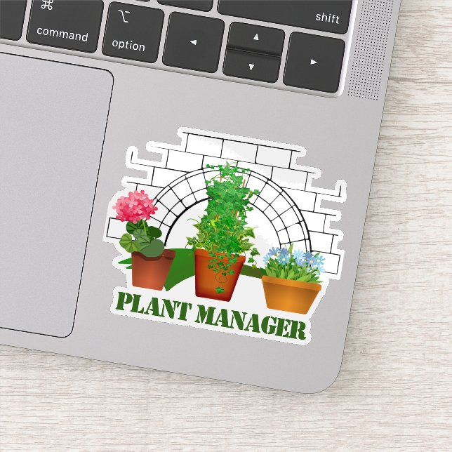 Funny Potted Flowers Plant Manager Personalised (Detail)