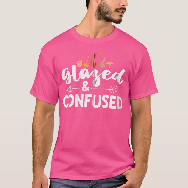 Funny Pottery Glazed And Confused Ceramic Artist T-Shirt (Front)