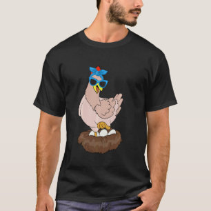 Funny Poultry Bird Animal Farmer Bandanna Sunglass T-Shirt