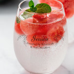 Funny "Powered by Botanicals" Peronalised Glass<br><div class="desc">Funny Powered by Botanical and Bad Decisions glass. Add a touch of humour to your glassware collection with this charming design! Featuring the playful phrase "Powered by Botanicals and Bad Decisions" surrounded by whimsical botanical leaves, this glass is perfect for gin lovers or anyone who appreciates a fun twist to...</div>