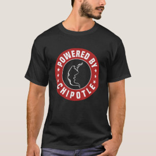 Funny Powered By Chipotle Design Chilli Pepper T-Shirt