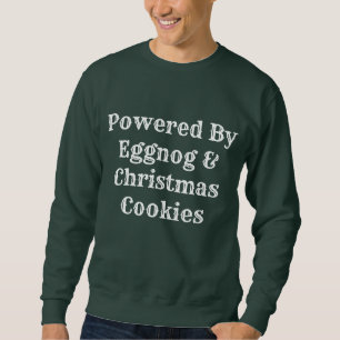 Funny  Powered By Eggnog Christmas Men’s Sweater