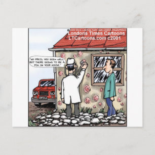 Funny Pox On Your House Postcard
