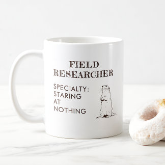 Funny Prairie Dog Field Researcher Brown Design Coffee Mug