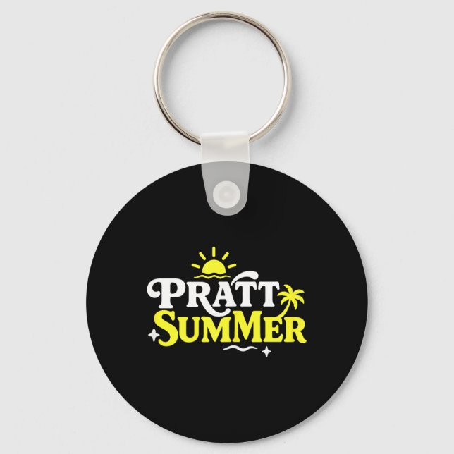 Funny Pratt Summer Graphic Design Key Ring (Front)