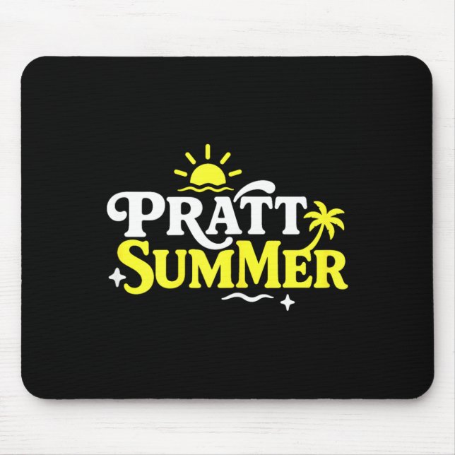 Funny Pratt Summer Graphic Design Mouse Mat (Front)
