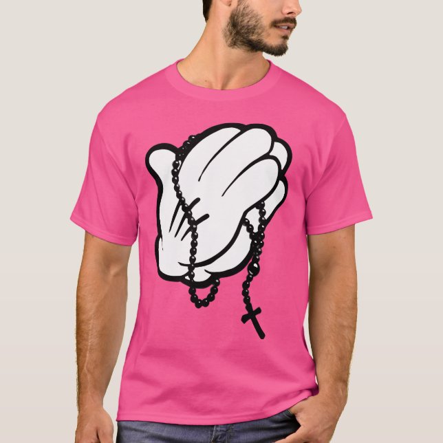 Funny Praying Hands T-Shirt (Front)