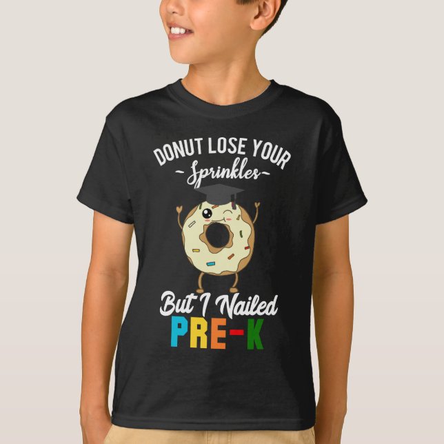 Funny Pre-K Graduation Preschool Graduate Doughnut T-Shirt (Front)