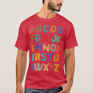 Funny Pre K Kindergarten Hi Alphabet Back To Schoo T-Shirt