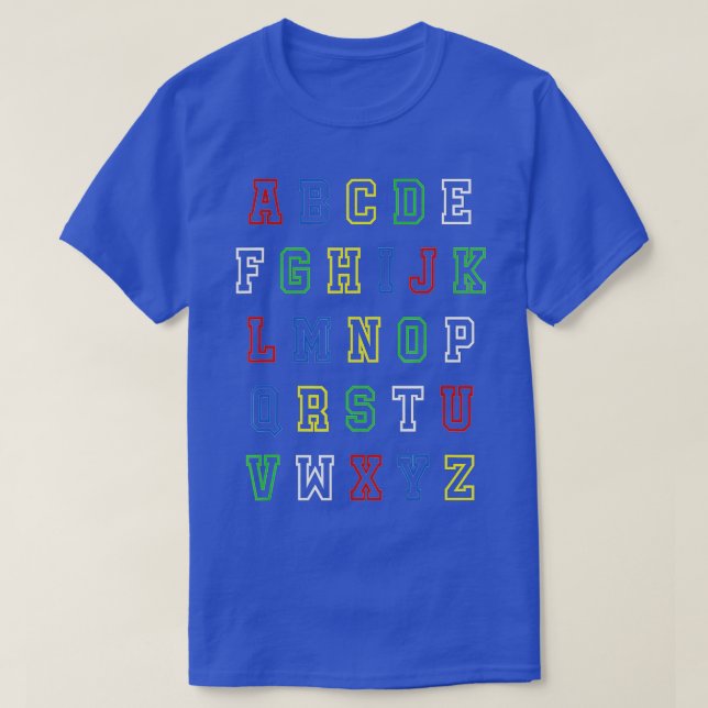 Funny Pre K Kindergarten Hi Alphabet Back To Schoo T-Shirt (Design Front)