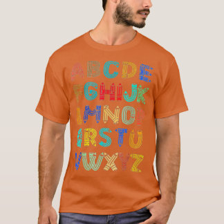 Funny Pre K Kindergarten Hi Alphabet Back To Schoo T-Shirt