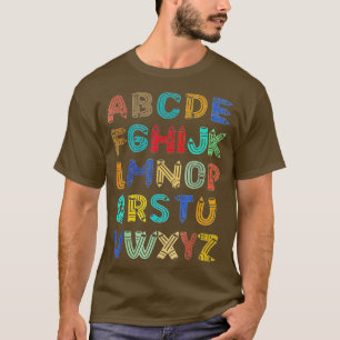 Funny Pre K Kindergarten Hi Alphabet Back To Schoo T-Shirt